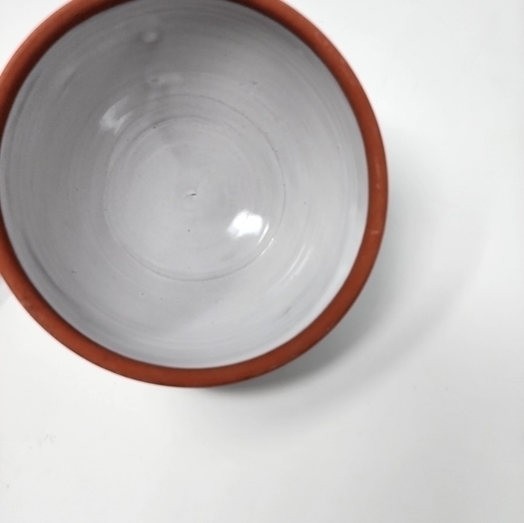 Blue Leaf Hand Crafted Covered Pottery Dish - Picture 5 of 8